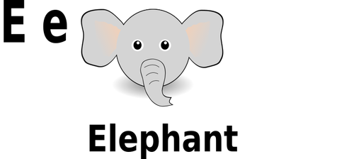 E for elefant