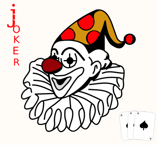 小丑游戏卡片矢量图像