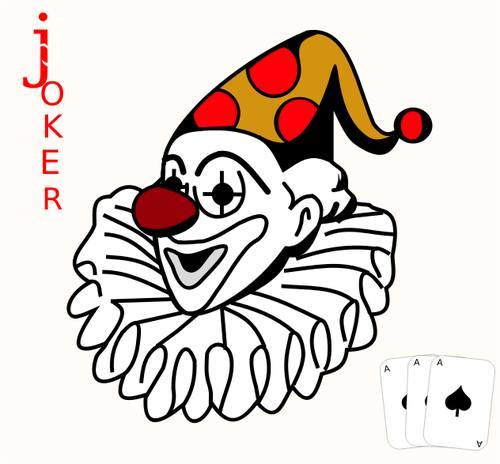 Joker gaming card vector image