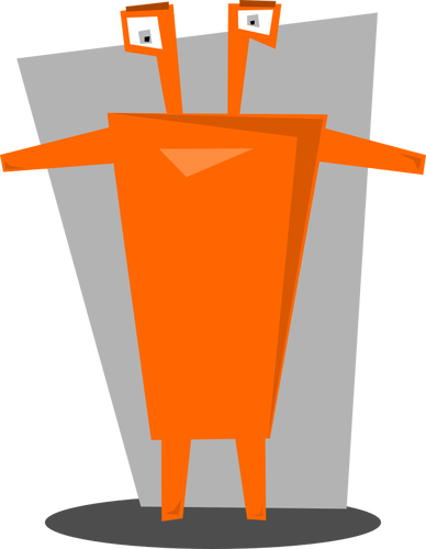 Afbeelding van Oranje humanoïde nachtkastje