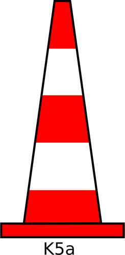 Traffic cone color vector drawing