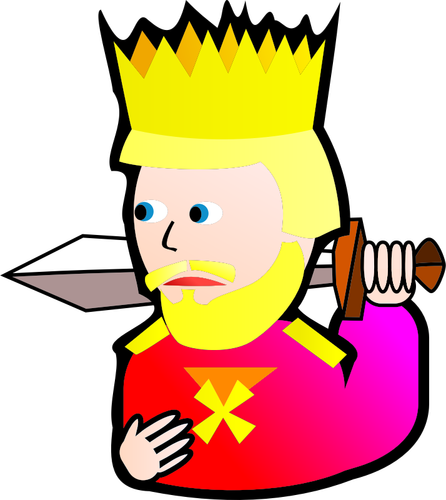 Grafika wektorowa kreskówka król kier