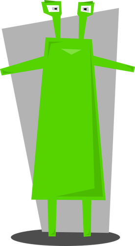 Vector graphics of green humanoid side table