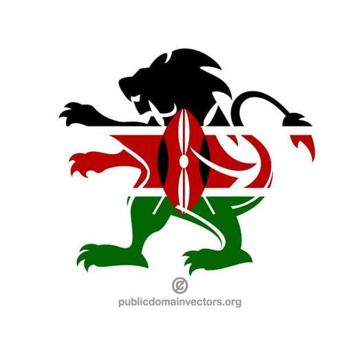 Emblème avec le drapeau du Kenya