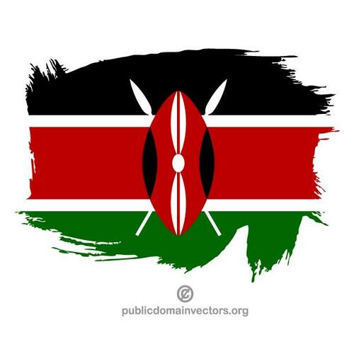 Peinte drapeau du Kenya
