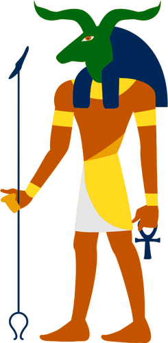 Divinità egizia colorato
