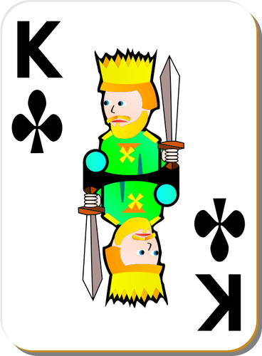 Král kluby herní karta vektorové kreslení