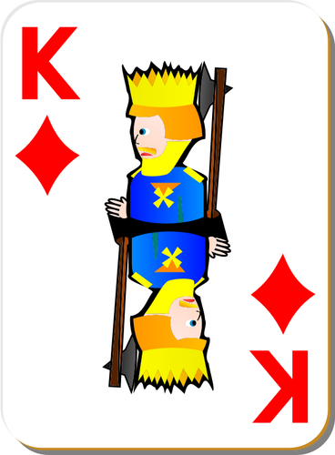 红方块国王游戏卡片矢量图像