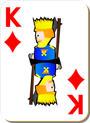 King of Diamonds-Gaming-Karte-Vektor-Bild