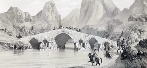Рисование Кызыл Hauzen моста