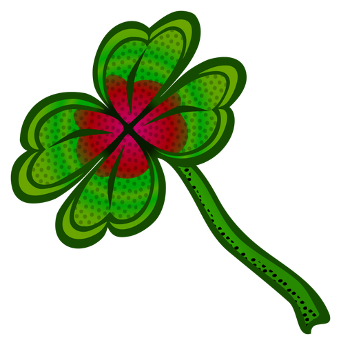 Grön växt av släkten Trifolium