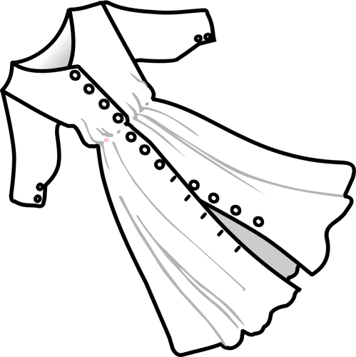 Line art vector graphics of dress