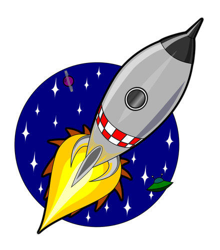 Cartoon rocket