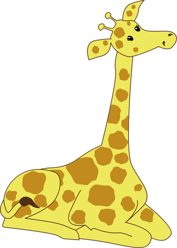 Sitzende giraffe