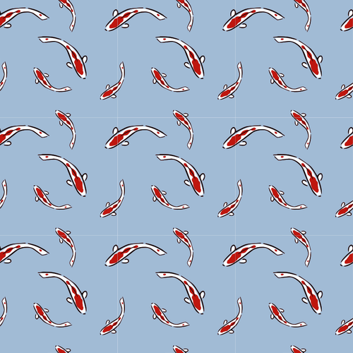 鯉のシームレス パターンのベクター クリップ アート