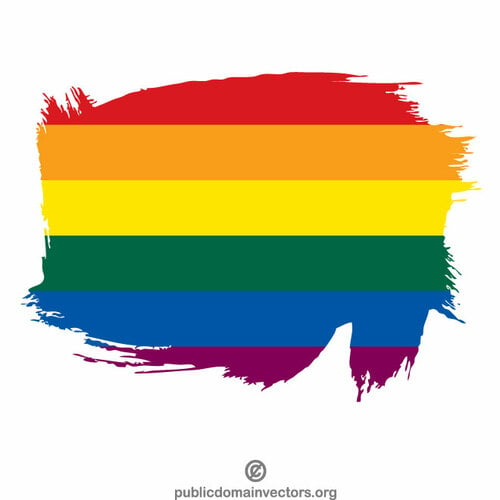 LGBT bayrağı boyalı