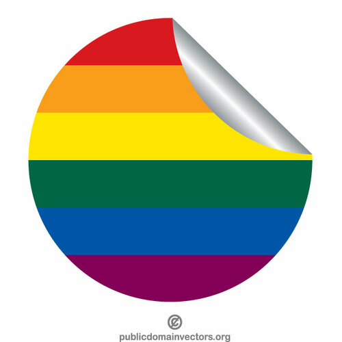 Etiqueta da casca da bandeira de LGBT