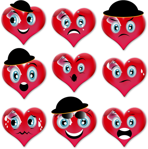 Set de emoticoane dragoste