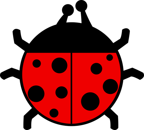 Ladybug in flat colors