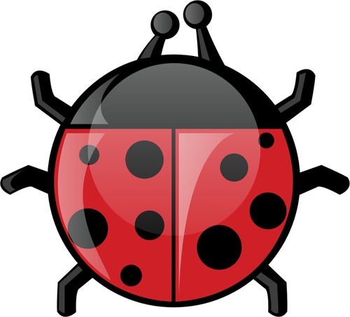 Ladybug i tegneserie stil