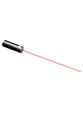 Vektor ClipArt av medelhög effekt diodlaser förpackade för en optisk bänk