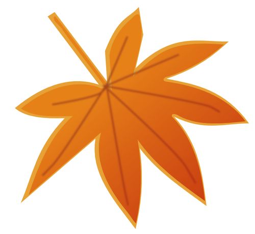 オレンジ色の秋の葉のベクトル画像
