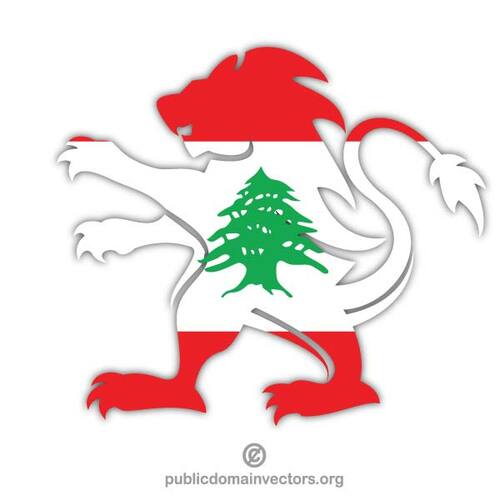 Écusson du drapeau libanais