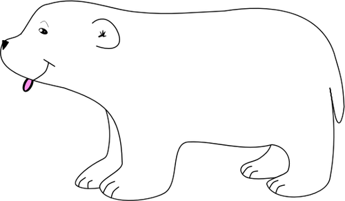 Vector image of little polar bear