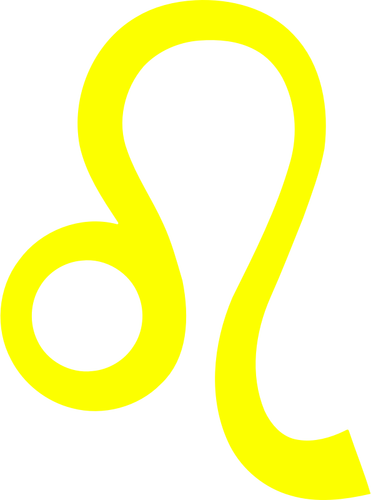 Żółty znak leo