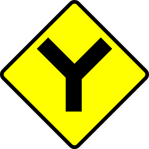 Y-Schild Vorsicht Vektor-illustration