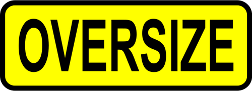 Oversize kjøretøy trafikk roadsign vektor image