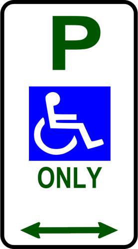 Parking for disabled traffic roadsign vector image