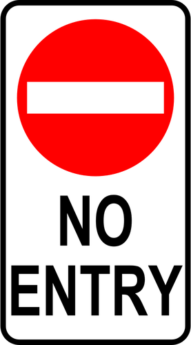 No entry traffic roadsign vector image