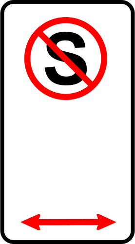 No standing zone traffic roadsign vector image