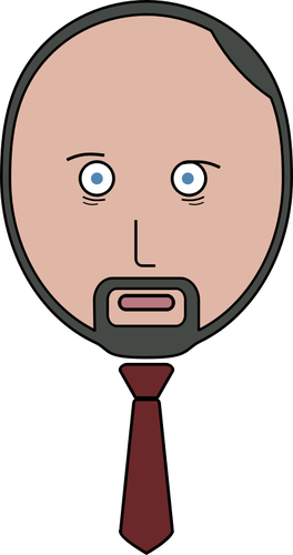Vector clip art of a man with a tie