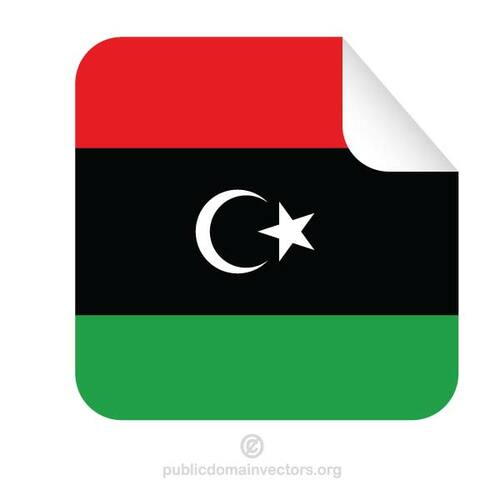 Drapeau national de l’autocollant de la Libye