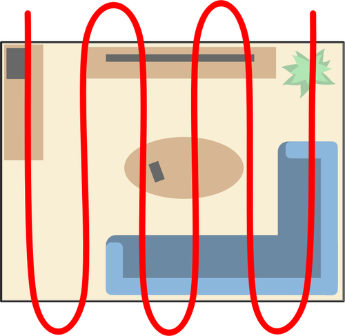 Line search pattern illustration