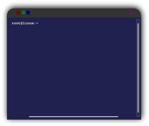 Ilustración de vector Linux ventana de terminal