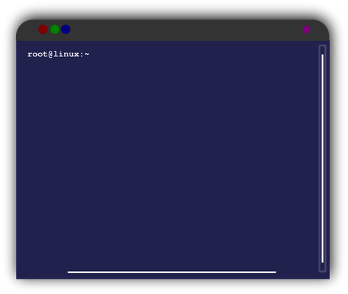 Linux terminal window vector illustration