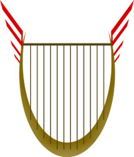 Lyre musical instrument icon