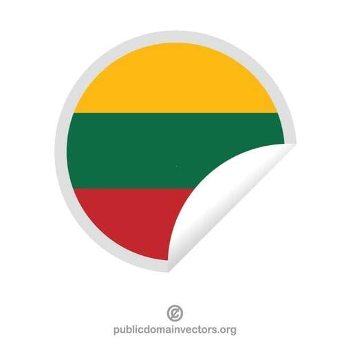 Lithuanian flag sticker
