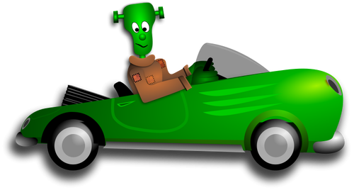 Little Frankenstein driver vector image