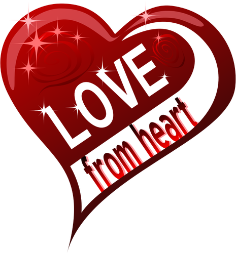 Kalp süsleme vektör çizim aşk
