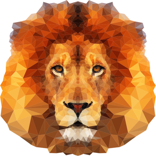 Low Poly Lion Face