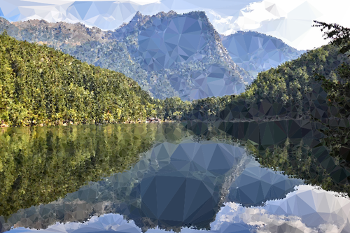 Austrian lake vector image