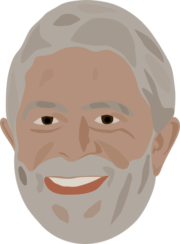 Luiz Inacio Lula da Silva portrait vector drawing