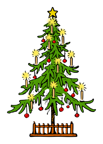 Цветные Рождественская елка