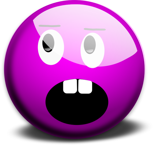 Vector graphics of purple smiley 2