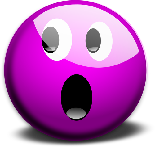 Grafică vectorială de violet OMG zâmbitoare