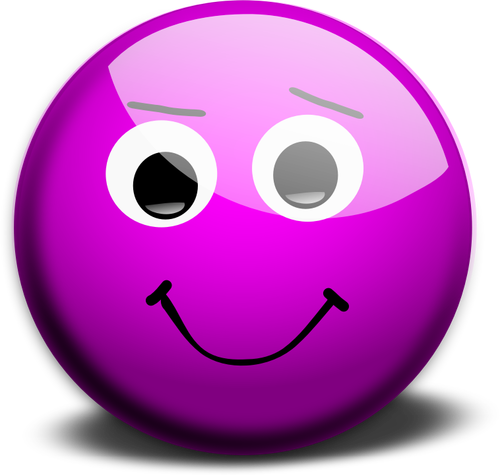 Ilustración de vector de smiley inocente púrpura